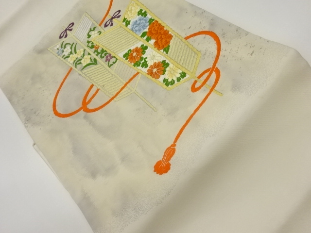 JAPANESE KIMONO / VINTAGE NAGOYA OBI / WOVEN KUMIHIMO CORD PATTERN